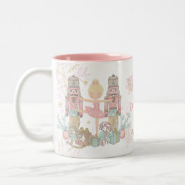 Nutcracker Ballet Pastel  Rosa jul Två-Tonad Mugg