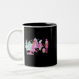 Nutcracker Ballet Rosa jul Plum Fairy VI Två-Tonad Mugg