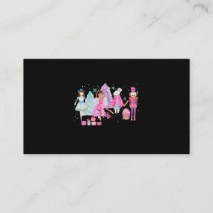 Nutcracker Ballet Rosa jul Plum Fairy VI Visitkort