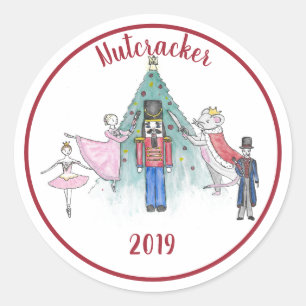 Nutcracker Ballet Sticker Clara Mus Kung Runt Klistermärke