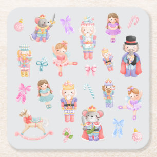 Nutcracker Ballet Underlägg Papper Kvadrat