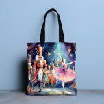 Nutcracker Ballet Watercolor jul Ballerina Tygkasse<br><div class="desc">Nutcracker Ballet Watercolor jul Ballerina Festive Helgdag Tote Bag har en traditionell julbalett med ballerina och nötkracker. Perfekt för julklappar,  julfavörer och julfester med mera. Skapat av Evco Studio www.zazzle.com/store/evcostudio</div>