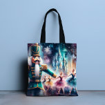 Nutcracker Ballet Watercolor jul Ballerina Tygkasse<br><div class="desc">Nutcracker Ballet Watercolor jul Ballerina Festive Helgdag Tote Bag har en traditionell julbalett med ballerina och nötkracker. Perfekt för julklappar,  juldekaler och julfester med mera. Skapat av Evco Studio www.zazzle.com/store/evcostudio</div>