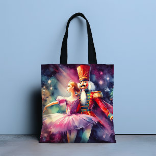 Nutcracker Ballet Watercolor jul Ballerina Tygkasse