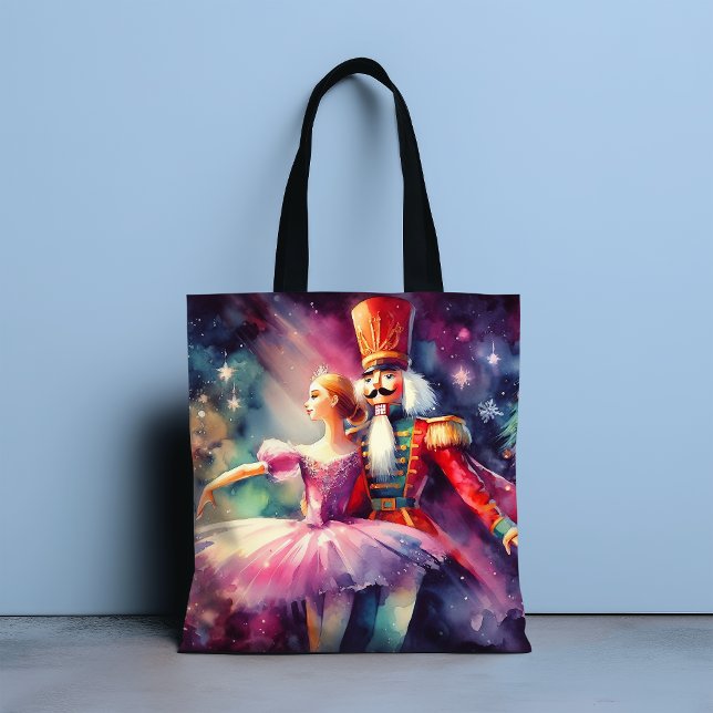 Nutcracker Ballet Watercolor jul Ballerina Tygkasse (Skapare uppladdad)