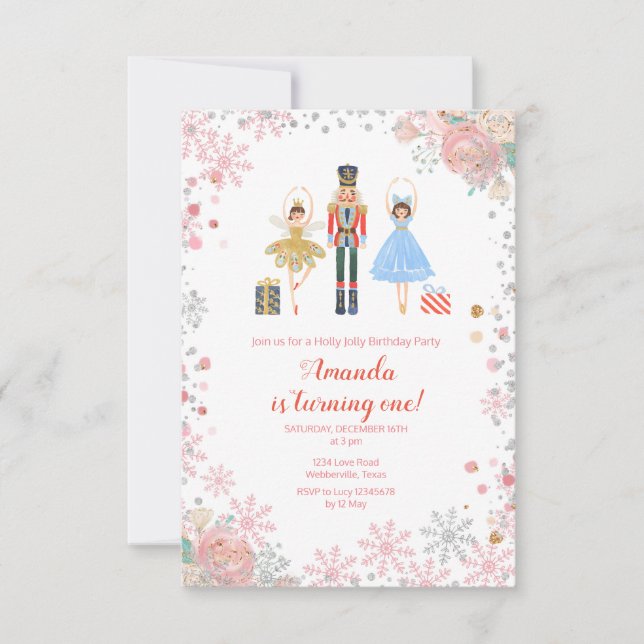 NUTCRACKER BIRTHDAY CELEBRATION 8:e födelsedagen Inbjudningar (Framsida)