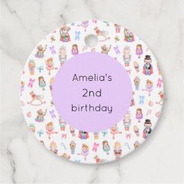 Nutcracker Birthday Gåvor Etiketter