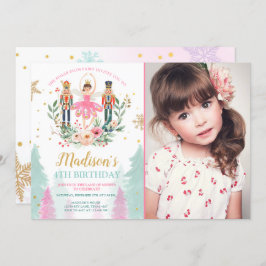 Nutcracker Birthday Girl Ballet Girl Suger Plum Inbjudningar