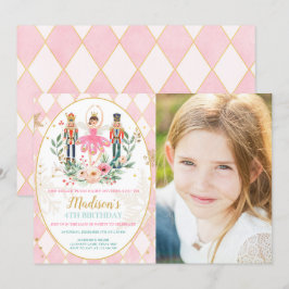 Nutcracker Birthday Girl Ballet Girl Suger Plum Inbjudningar