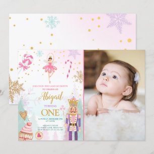Nutcracker Birthday Girl Land of Sweets Fairy Inbjudningar