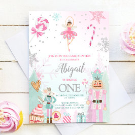 Nutcracker Birthday Girl Land of Sweets Fairy Inbjudningar