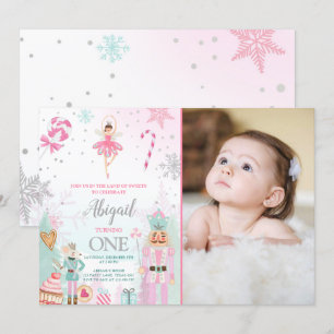 Nutcracker Birthday Girl Land of Sweets Fairy Inbjudningar