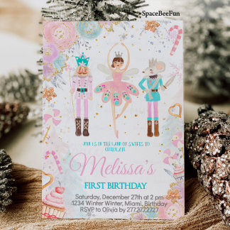 Nutcracker Birthday Investigation Girl Land of Swe Inbjudningar