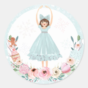 Nutcracker Birthday Land of Sweet Party favor Runt Klistermärke