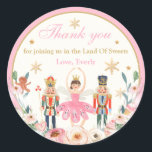 Nutcracker Birthday Land of Sweet Party favor Runt Klistermärke<br><div class="desc">Nutcracker Birthday Land of Sweet Party favor Classic Round Sticker</div>