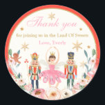 Nutcracker Birthday Land of Sweet Party favor Runt Klistermärke<br><div class="desc">Nutcracker Birthday Land of Sweet Party favor Classic Round Sticker</div>