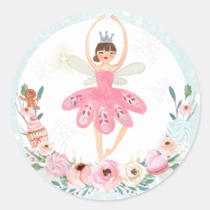 Nutcracker Birthday Land of Sweet Party favor Runt Klistermärke