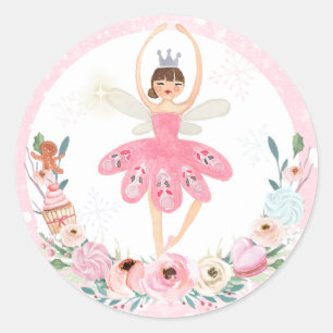 Nutcracker Birthday Land of Sweet Party favor Runt Klistermärke