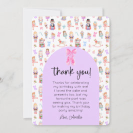 Nutcracker Birthday Photo Tack Inbjudningar