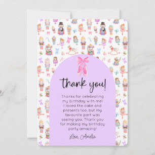 Nutcracker Birthday Photo Tack Inbjudningar