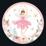 Nutcracker Birthday Sugar Plum Fairy Land of Sweet Runt Klistermärke<br><div class="desc">Nutcracker Birthday Sugar Plum Fairy Land of Sweet Classic Round Sticker</div>