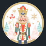 Nutcracker Birthday Sugar Plum Fairy Land of Sweet Runt Klistermärke<br><div class="desc">Nutcracker Birthday Sugar Plum Fairy Land of Sweet Classic Round Sticker</div>