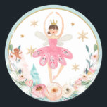 Nutcracker Birthday Sugar Plum Fairy Land of Sweet Runt Klistermärke<br><div class="desc">Nutcracker Birthday Sugar Plum Fairy Land of Sweet Classic Round Sticker</div>