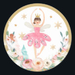 Nutcracker Birthday Sugar Plum Fairy Land of Sweet Runt Klistermärke<br><div class="desc">Nutcracker Birthday Sugar Plum Fairy Land of Sweet Classic Round Sticker</div>