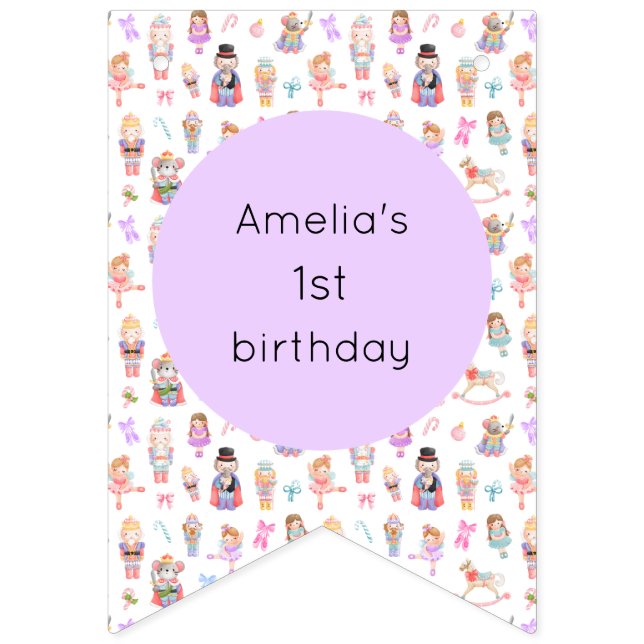 Nutcracker Birthday Vimplar (Första flaggan)