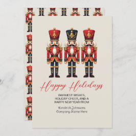 Nutcracker Business Corporate Lycklig Helgdagskort Julkort