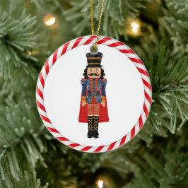 Nutcracker Candy cane Red Theme Julgran Julgransprydnad Keramik