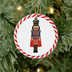 Nutcracker Candy cane Red Theme Julgran Julgransprydnad Keramik