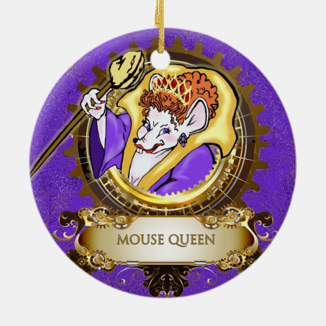 Nutcracker Ceramic Circle Ornament : Mouse Queen (Baksidan)