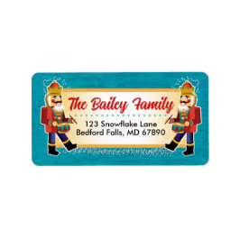 Nutcracker Christmas Card Address Labels Adressetikett