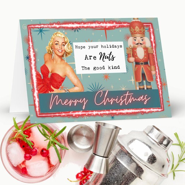 Nutcracker Christmas Card - Funny - Retro - Bestie Kort (Skapare uppladdad)