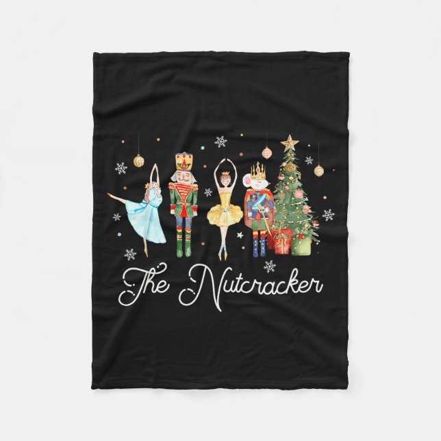 Nutcracker Christmas Xmas Family Matching Pajamas  Fleecefilt (Framsidan)