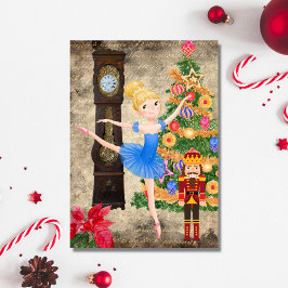 Nutcracker Clara Act I jul Kväll Ballet Helgkort