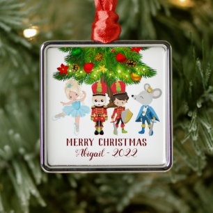 Nutcracker, Clara, Mouse Kung jul Julgransprydnad Metall