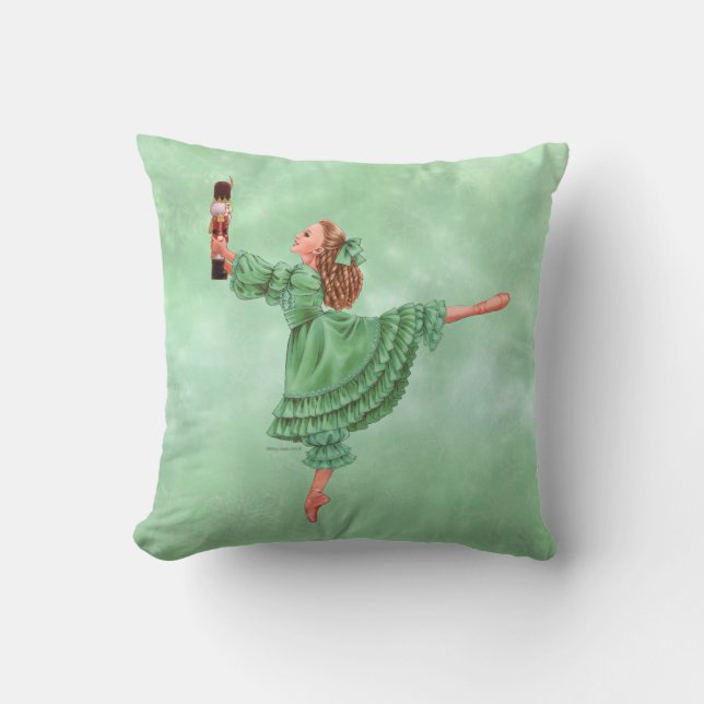 Nutcracker Clara Pillow-Grönten Kudde (Framsida)