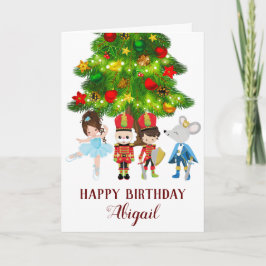 Nutcracker, Clara, Soldier Ballet Birthday Kort