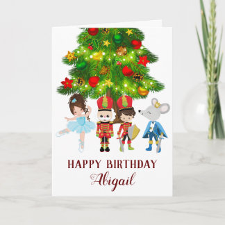 Nutcracker, Clara, Soldier Ballet Birthday Kort