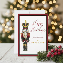 Nutcracker Classic Holiday Jul Röda Julkort