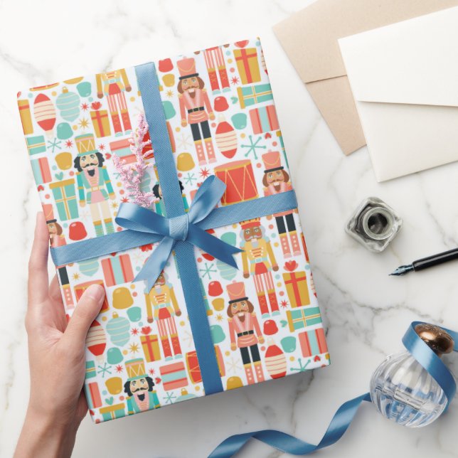Nutcracker Colorful Modern jul Mönster Presentpapper (Gifting)