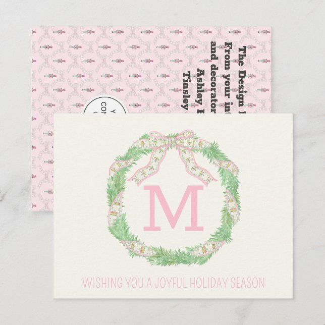 Nutcracker Corporate Coquette-julfransen Anteckningskort (Fram/baksida)