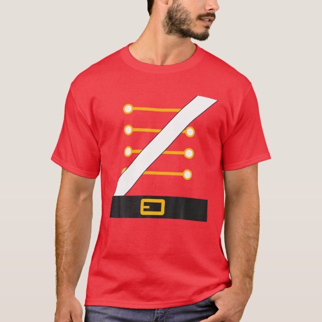 Nutcracker Costume Uniform Matching Leksak Soldier T Shirt (Framsida)