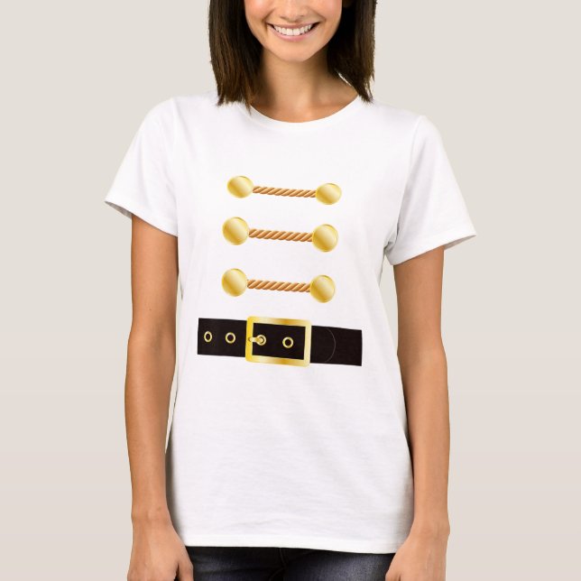 Nutcracker Costume Uniform Matching Toy Soldier  T Shirt (Framsida)