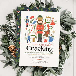 Nutcracker Cracking jul Barns födelsedag Inbjudningar