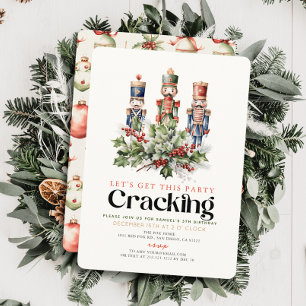 Nutcracker Cracking jul Helgdag Birthday Inbjudningar