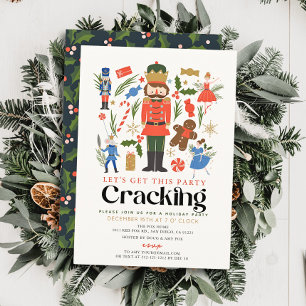 Nutcracker Cracking Jul Julfest Inbjudningar