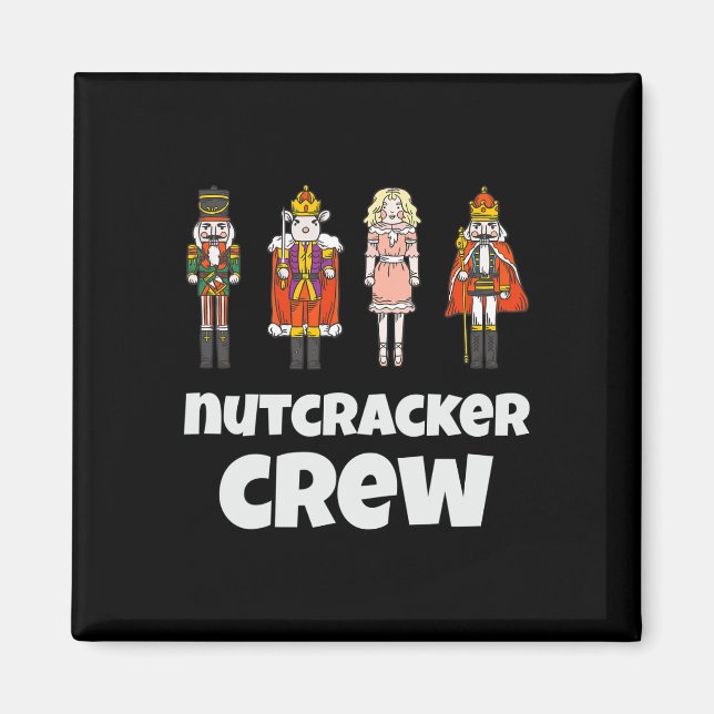 Nutcracker Crew Family Matching Julafton Boys Mana Magnet (Framsidan)